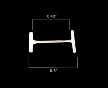 0.44 inch Natural Fine Fabric T-End Fastener
