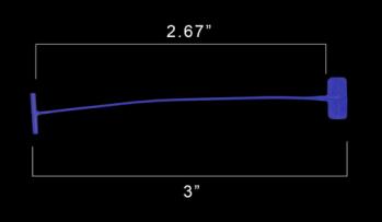 3 inch Dark Blue General Purpose Paddle Fastener