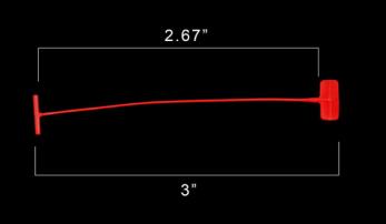 3 inch Red General Purpose Paddle Fastener