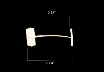 0.75 inch White Fine Fabric Paddle Fastener