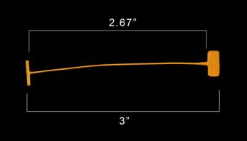 3 inch Orange General Purpose Paddle Fastener