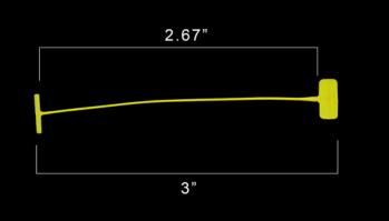 3 inch Yellow General Purpose Paddle Fastener
