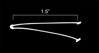 1 1/2 inch Natural Heavy Duty Loop Fastener