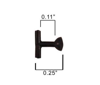 2.5 mm Black Buttoneer Fasteners
